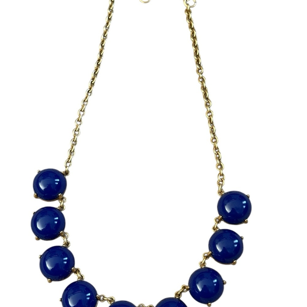 J. Crew -Elegant Blue and Gold Necklace - Picture 2 of 9
